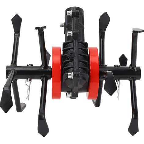 Roue à 6 griffes pour motoculteur – 28 mm, 9 dents, en alliage, décompactage et désherbage (1/4)