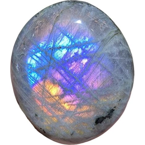 Labradorite palmier violet clair cristaux de pierre naturelle Wicca Wichcraft ornements décoration de la maison Collections de la maison (Color : 50g) (1/5)