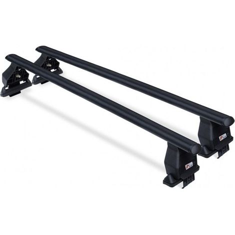 Barre portatutto MENABO Tema - Volkswagen Polo IV (9N), 5 porte, modello 2003-2008 - Acciaio Nero - 1120 mm
