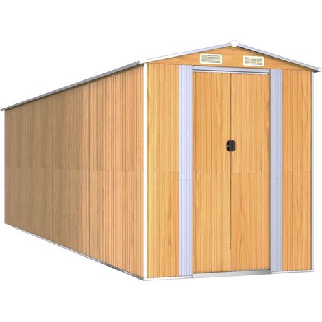 Maison Exclusive - Capanno Giardino Marrone Chiaro 192x689x223 cm Acciaio Zincato