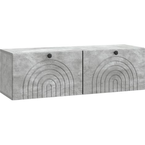 Maison Exclusive - Mobile Porta TV da Muro Grigio Cemento 98 x 31 x 30 cm (1/5)