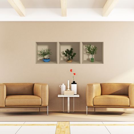 Sticker effet 3D petits arbres 30 x 90 cm (1/3)