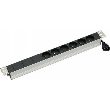 Multipresa - ANTEC - 6 prese - Alluminio - CEE7 - 2,5 m di cavo