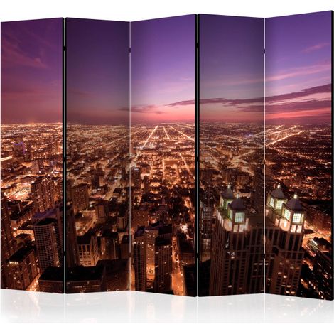 Paravent 5 Volets "Chicago Panorama" 172x225cm (1/2)