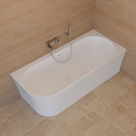 Baignoire Ilot Cosmic 180 droite blanche 180 x80 x58 cm, by SPALINA