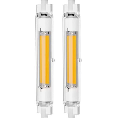 R7S 118mm 30W ampoule LED dimmable Equivalent à 100W lampe halogène Blanc chaud 3000K Sans scintillement 2000LM illumination 360° faisceau Lot de 2 (1/5)