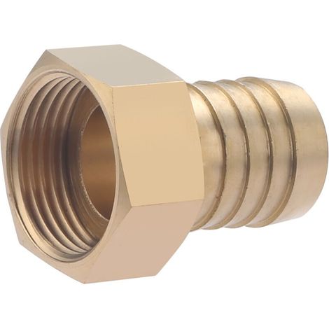 Raccord femelle laiton cannelé PTR Ø sur crans 22 - tuy. PE Ø25 - Femelle 20x27 (1/4)