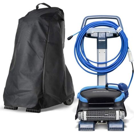 Black Protective Cover for Pool Cleaner Robot, Cover, with Handle and Drawstring, 66 x 56 x 107 cm, (1/5)