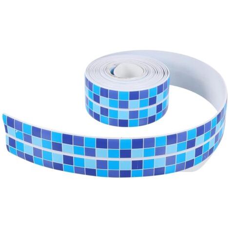 QORVA-Ruban adhésif étanche bleu 3,8 x 320 cm, autocollant décoratif flexible et anti-fuite pour éviers et coins de murs, pour cuisine et salle de bain
