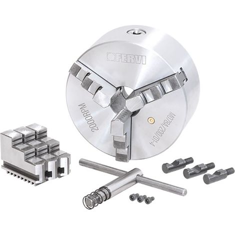 Fervi M078A/200/D1-4 Mandrino Camlock autocentrante di precisione a 3+3 griffe (1/4)