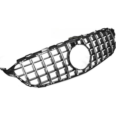 Grille calandre Mercedes classe C W205 de 2014 a 2021 Look GT Noir Chrome-42692884