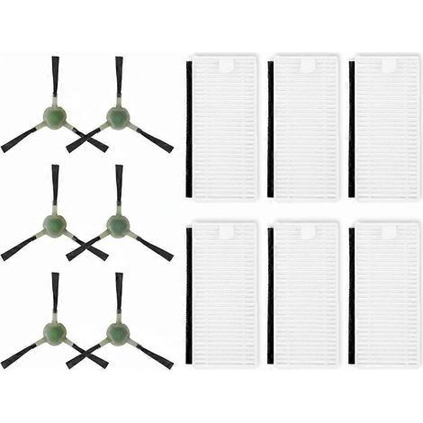 Pièces détachées pour aspirateurs robots Lefant M201, U180 / OKP Life K8 / MyGenie H20 Wifi : brosse latérale et filtre HEPA. (1/5)