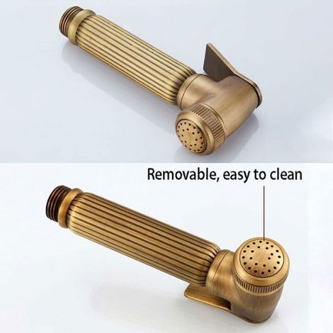 Kit Douchette WC - Pulvérisateur Bidet Mural En Laiton - Pour Nettoyage Toilette Et Hygiène Personnelle - 1 Pièce (1/5)