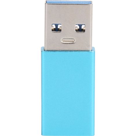 USB-C-Buchse auf USB 3.0-Stecker-Adapter, Schnellladekabel für PC und Laptop (Blau) (1/5)