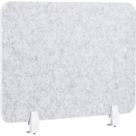 Panneau Séparateur de Bureau Acoustique et Visuel 72 x 50 cm en Polyester et Matériau Synthétique Gris Foncé Split (1/5)