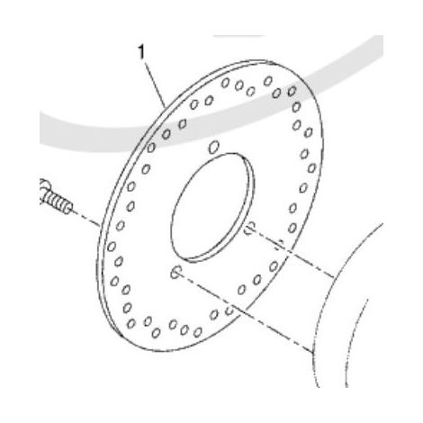 Yamaha 1SD-F582W-00 - Rear brake disc - X-max/Evolis 400 2013