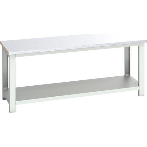Bott 41003671.16V Cubio Bench with Shelf, Steel Clad Top 2000x 750mm BOT41003671