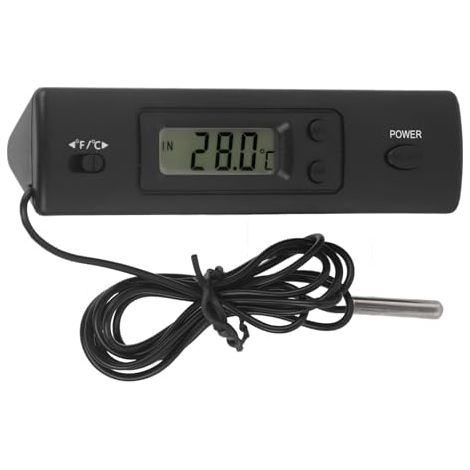 Thermomètre Numérique LCD avec Sonde de Température Filaire Capteur Électronique pour Réfrigérateur Congélateur et Chambre Froide Contrôle de Température Intérieur et Extérieur (1/5)