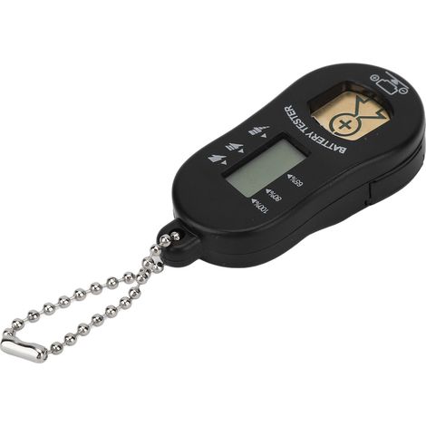 Testeur de piles bouton portable avec écran LCD pour appareils auditifs (noir) (1/5)