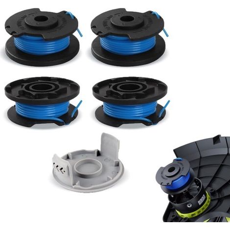Carrete de cable para cortacésped (juego de 5 rollos para Ryobi One+ 18V/24V/40V, reemplaza AC14RL3A con tapa) (1/5)