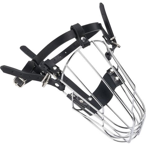Muselières Cage Bouche Couvre-Dents en Respirante pour Le Toilettage, la Coupe, l'entraînement, la Récupération, Léchage, la Mastication, Muselière Anti-Morsure pour Chien, Fer (1/5)