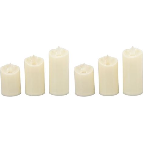 Bougie LED avec batterie, lampe électronique de Simulation sans flamme, pour décoration de fête, 6 pièces (1/5)