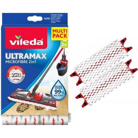 Recharge de Vadrouille - 350 mm x 140 mm - Pour Sols Bois et Tous Types de Sol - 2 Pièces (1/4)