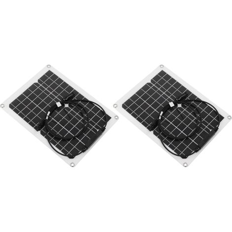 Kit de panneau solaire flexible monocristallin en silicium, étanche et anti-retour, 2 x 15 W (1/5)