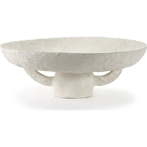 [NEUWERTIG] B-Ware Serax Schale Dekoschale Earth Weiß Pappmaschee Nachhaltig 45 Cm 16 Cm
