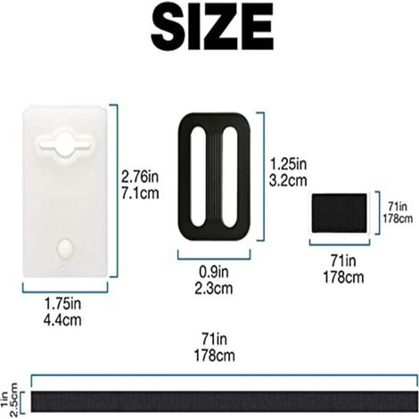 Fixation pour Bâche Solaire de Piscine,8 Pièces Kit de Sangles de Couverture Solaire,Enrouleur de Couverture Solaire,Sangles de Fixation,Pinces,Boucles,pour Piscine Universelle (1/3)
