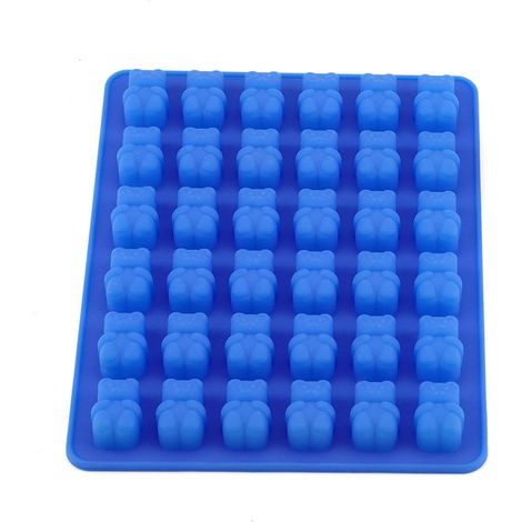 Moule à glaçons en forme d'ours, en silicone, pour crèmes glacées et chocolats (pipette bleu foncé) (1/5)