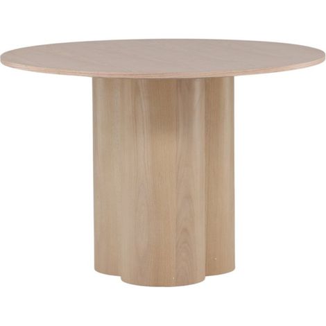 Table à Manger Ronde "Olivia" 110cm Naturel (1/5)
