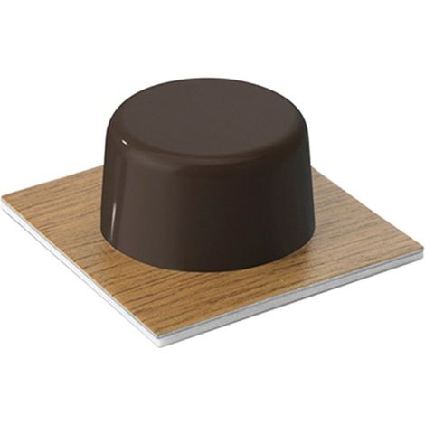 Blisterpackung mit 2 selbstklebenden Türstoppern, dunkel/dunkel, 45x45mm, 2023-9 inofix