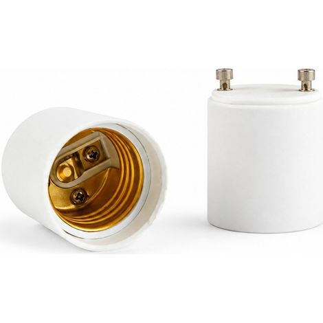 En stock : douille adaptateur GU24 vers E26/E27 à deux broches, PBT ignifugé avec marquage CE. (1/5)