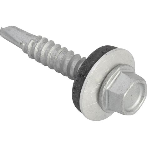 ForgeFix TFHL5532 TechFast Hex Head Roofing Screw Self-Drill Light Section 5.5 x 32mm Pack 100 FORTFHL5532