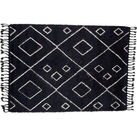 Tapis Déco en Laine "David" 252x350cm Noir (1/5)