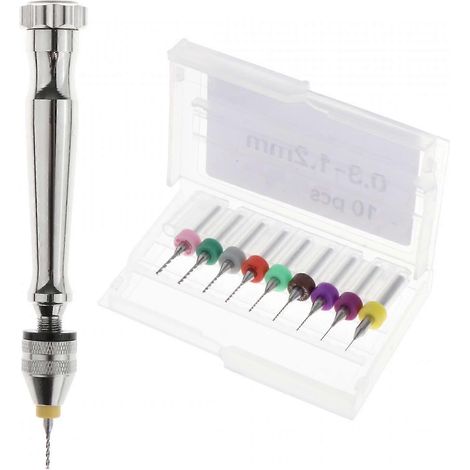 Handbohrer-Set, Reparaturwerkzeug, DIY-Rotationswerkzeug für Miniatur-Tonarbeiten (1/5)