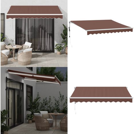 Markise Automatisch mit LED Braun 300x250 cm - Markise - Gartendekoration - Sonnenschutz - Outdoor Möbel - Terrasse - Home & Living (1/5)