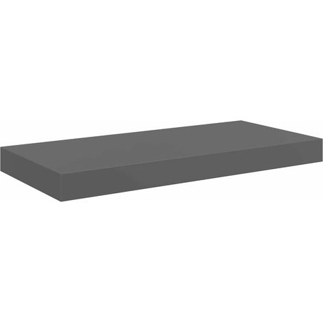Maison Exclusive - Schweberegal Hochglanz-Grau 50x23,5x3,8 cm MDF (1/5)