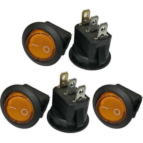 1. Panneau d'interrupteur à bascule lumineux LED pour bateau marin voiture, bouton marche/arrêt rond luminescent