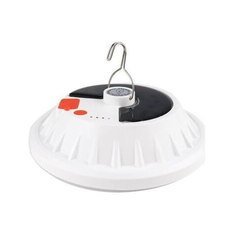 PA Lampe de Camping Solaire LED Rechargeable par USB avec Télécommande, 5 Modes Lumière de Tente IPX7 Étanche Lampe de Camping (1/5)