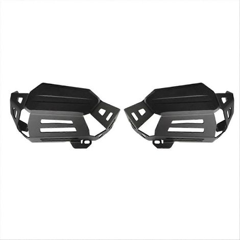 Cache-moteur et protection de culasse noirs pour moto T Pure T Scrambler (1/5)