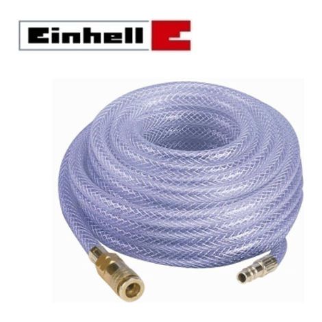Tubo aria compressa retinato/armato alta pressione in PVC ad innesto rapido 15m Einhell