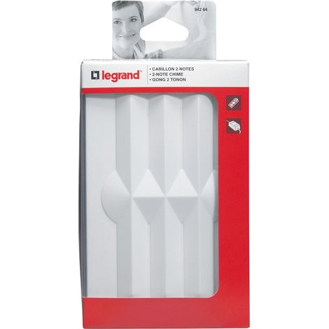 Legrand - Carillon électromécanique à piles - 8V à 12V - Blanc