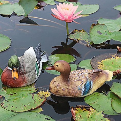 Floating Duck Statue for Pond Decoration, Garden Pool Decoration Sculpture, 21.5x11.8cm 300g, Suitable for Garden Pond and Swimming Pool (Fishery) (1/5)