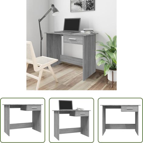 Holzwerkstoff - Schreibtisch Grau Sonoma 100x50x76 cm Holzwerkstoff (1/5)
