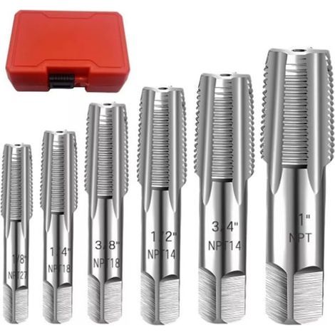 Ensemble de robinet de tuyau NPT de 6 pièces, robinet de tuyau en acier inoxydable pour les plombiers, les applications de mécanique ou les passionnés de bricolage (1/4)