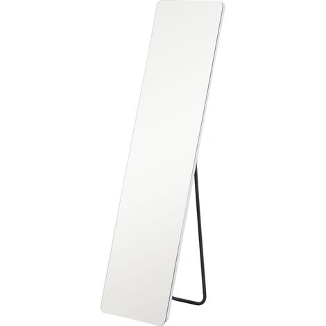 Miroir sur pied pleine longueur, 150 x 40 cm, avec éclairage LED (3 couleurs), interrupteur tactile, transparent. Idéal pour la chambre ou le salon. (1/5)