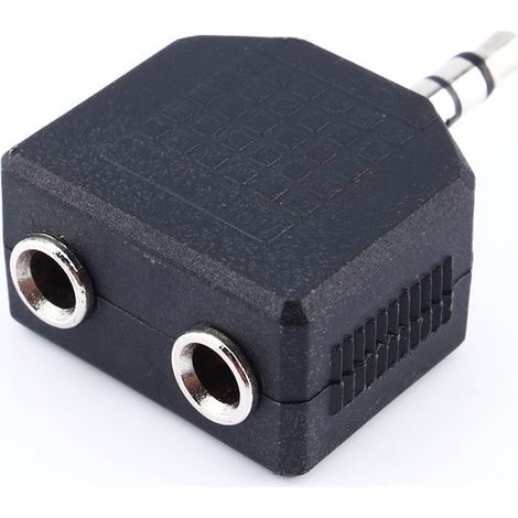 Adaptateur Double Prise Jack 3.5mm pour Casque et Écouteurs - Diviseur Audio 1 vers 2