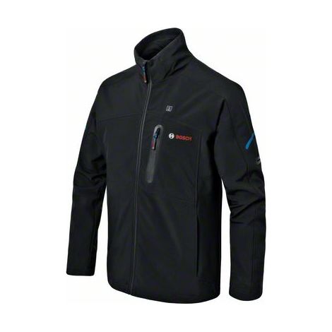 Bosch Professional – Veste chauffante 12V-18V – 3 zones chauffées – Softshell noir taille M – Port USB intégré pour appareils mobiles (1/10)